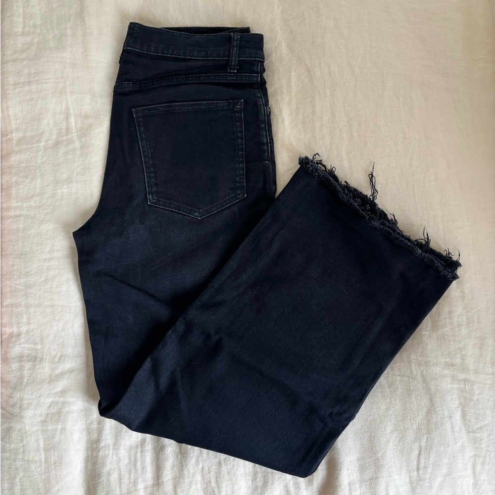 Reformation High-Rise Black Frayed Hem Jeans
